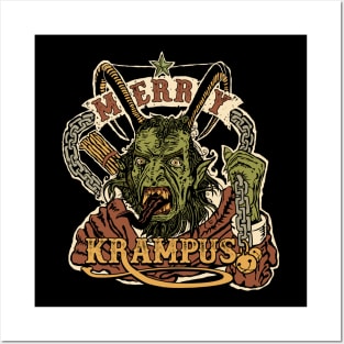 Krampus Christmas Merry Krampus Holiday Posters and Art